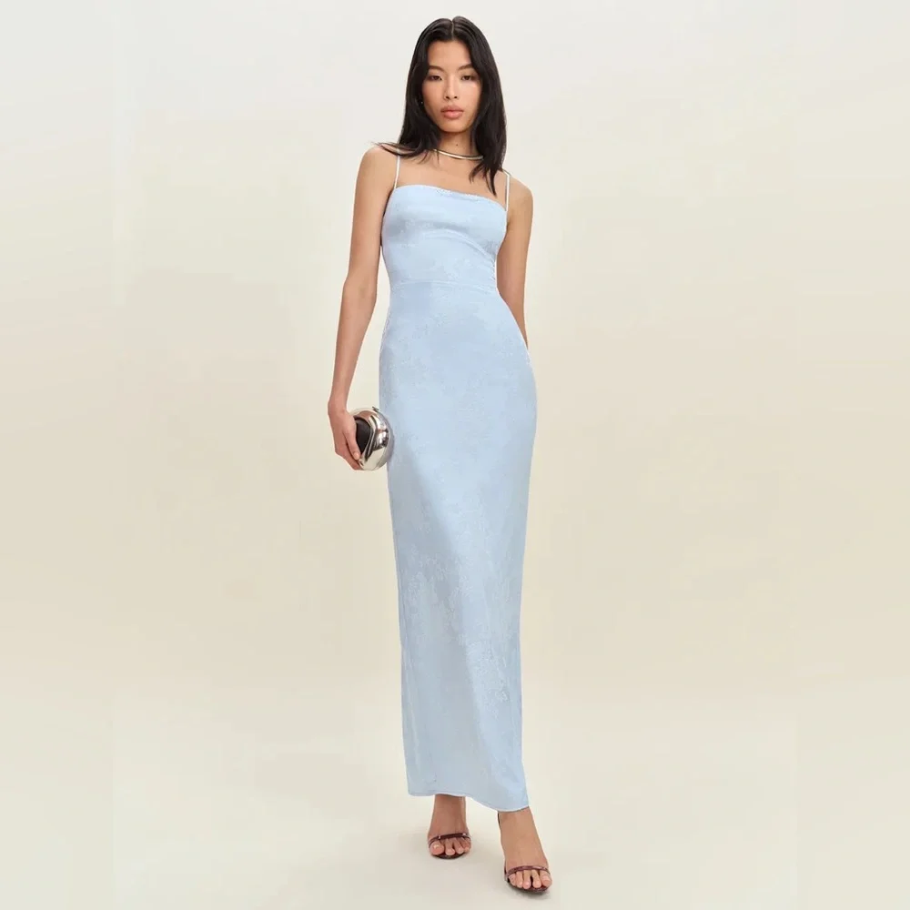 Reformation Frankie Dress In Ice, brand new, never worn, no flaws.